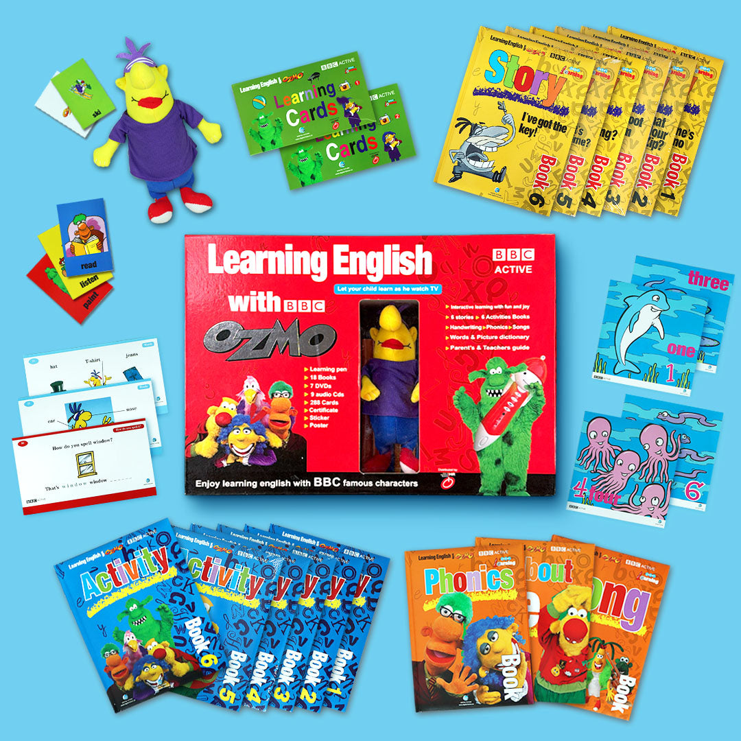 حقيبة تعليمية لتعليم اللغة الإنجليزية للأطفال باستخدام القلم الناطق