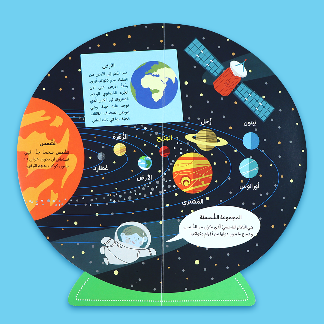 صفحات داخلية من كتاب أطلس الحيوانات تعرض الحيوانات وبيئاتها الطبيعية برسوم توضيحية ملوّنة